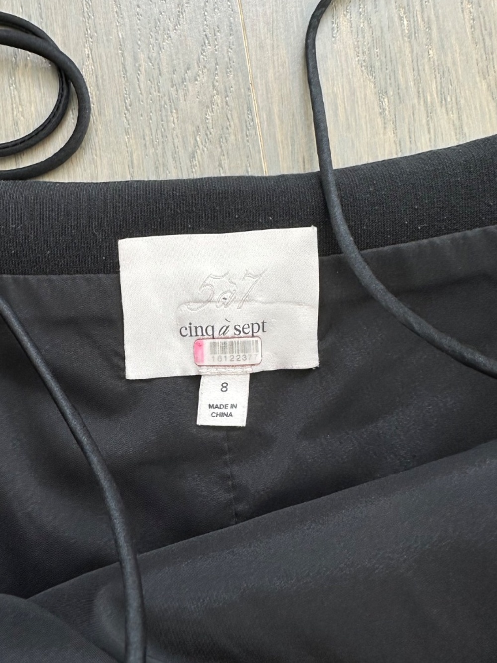 Cinq a Sept Drina Gown Sleeveless Draped Dress Silk Skirt Overlay Black Size 8 - Picture 4 of 12